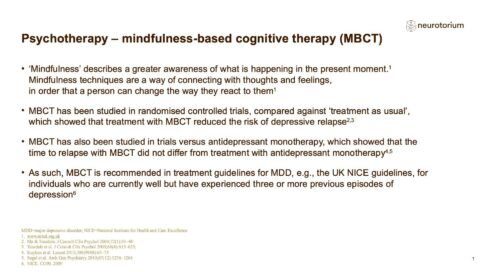 Major Depressive Disorder – Treatment Principles – slide 9